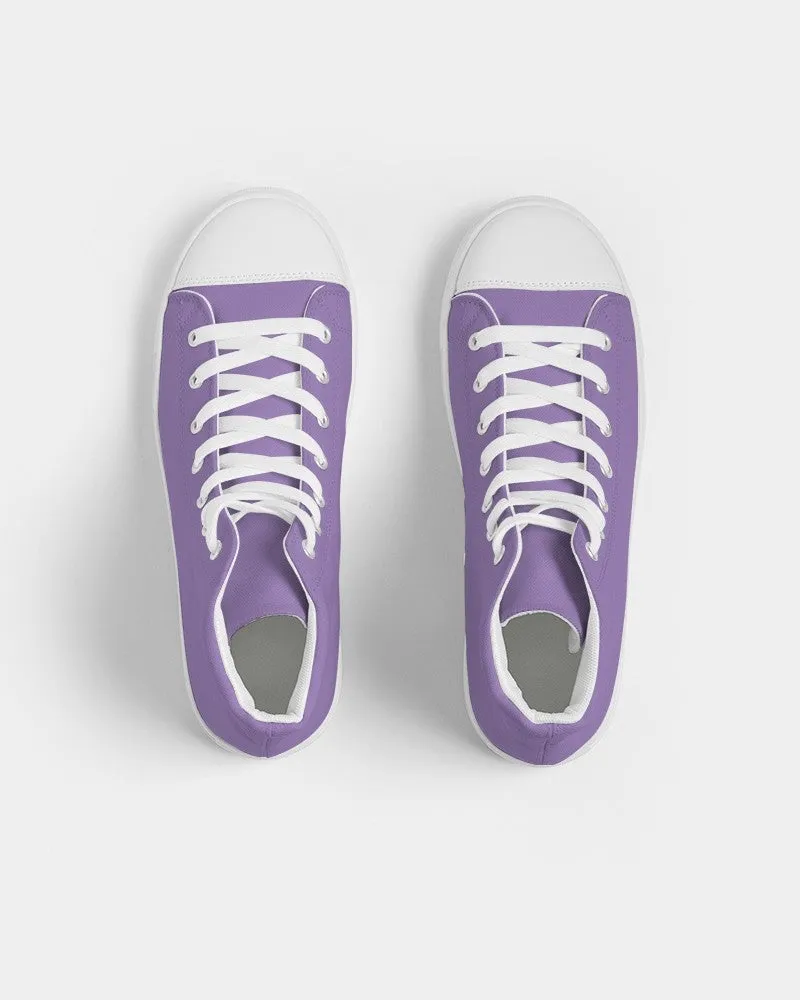 Pastel Violet Women's High-top Canvas Sneakers | Women's | Bright Pastel Violet | C45M60Y0K0