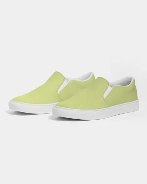 Pastel Yellow Warm Green Slip-On Canvas Sneakers | Men's | Bright Pastel Yellow Warm Green | C15M0Y60K0