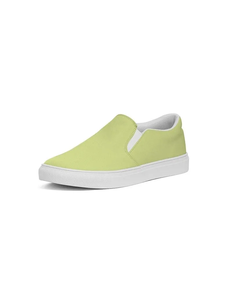 Pastel Yellow Warm Green Slip-On Canvas Sneakers | Men's | Bright Pastel Yellow Warm Green | C15M0Y60K0