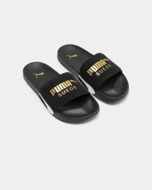 Puma Leadcat FTR Suede Classic Slide Black Suede