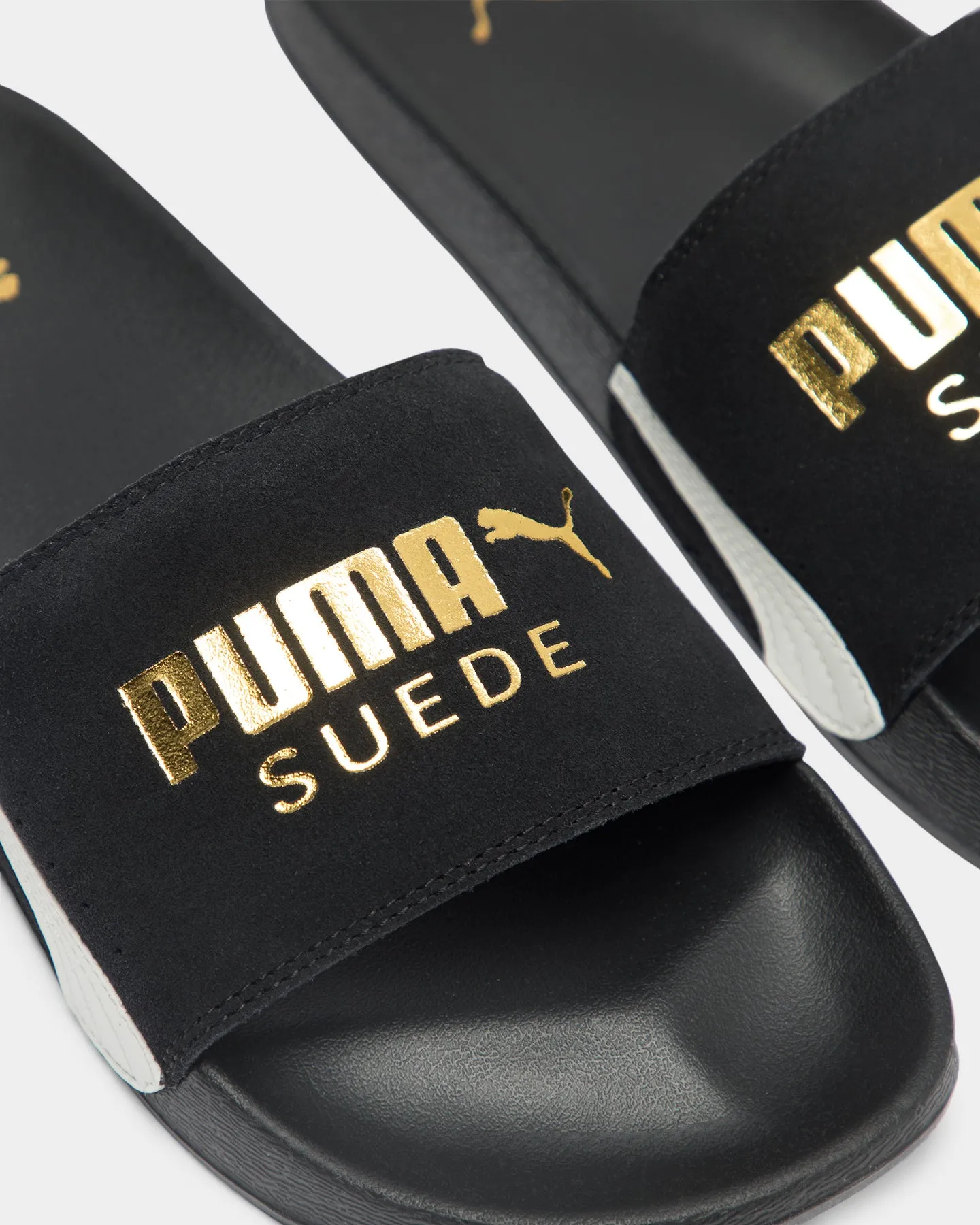 Puma Leadcat FTR Suede Classic Slide Black Suede