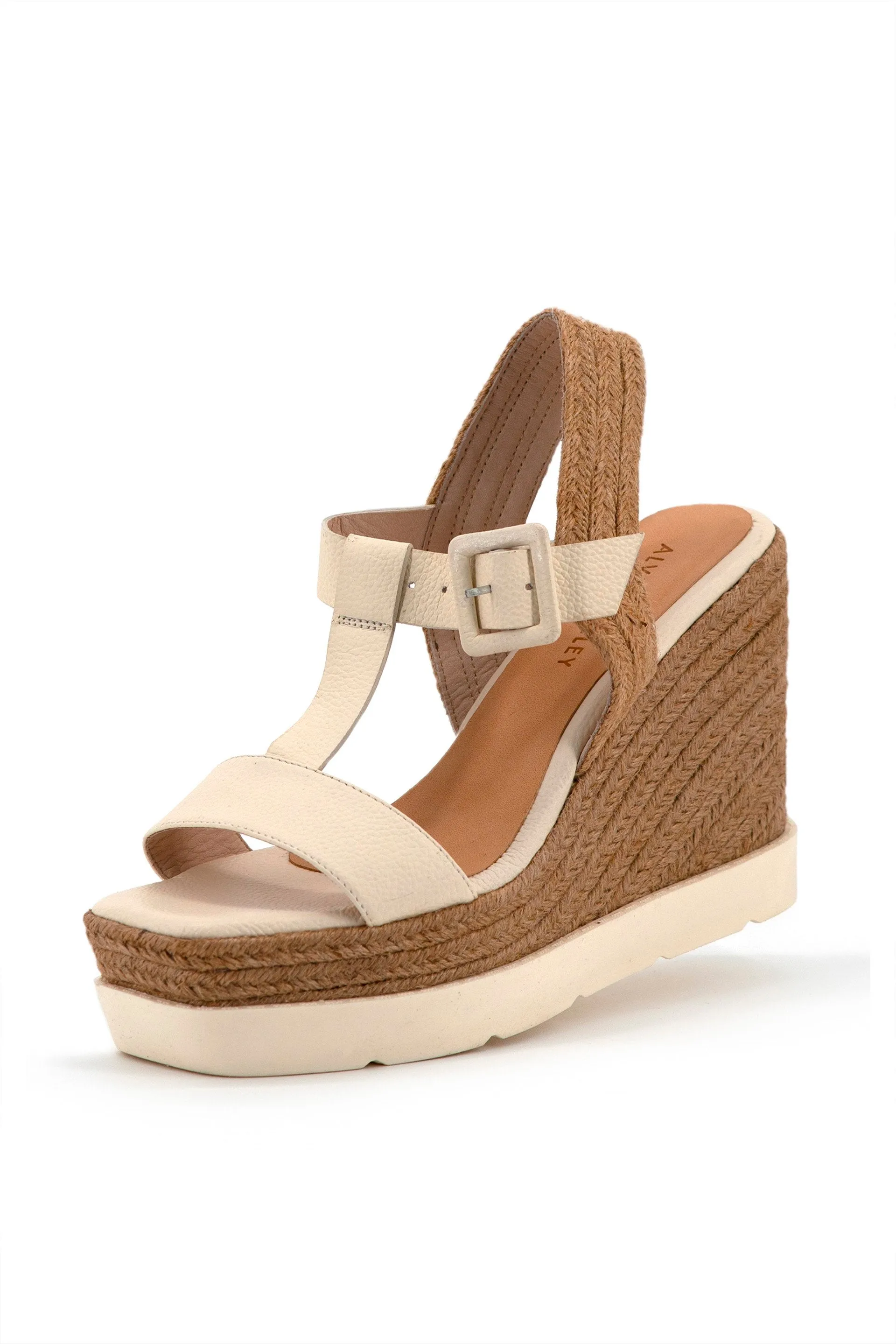 "Betty" Espadrille Sandal in Leather