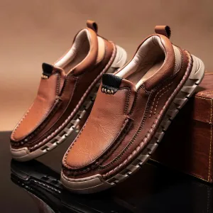 Retro Loafer Genuine Leather Shoes - Classic Comfort & Style for Every Occasion