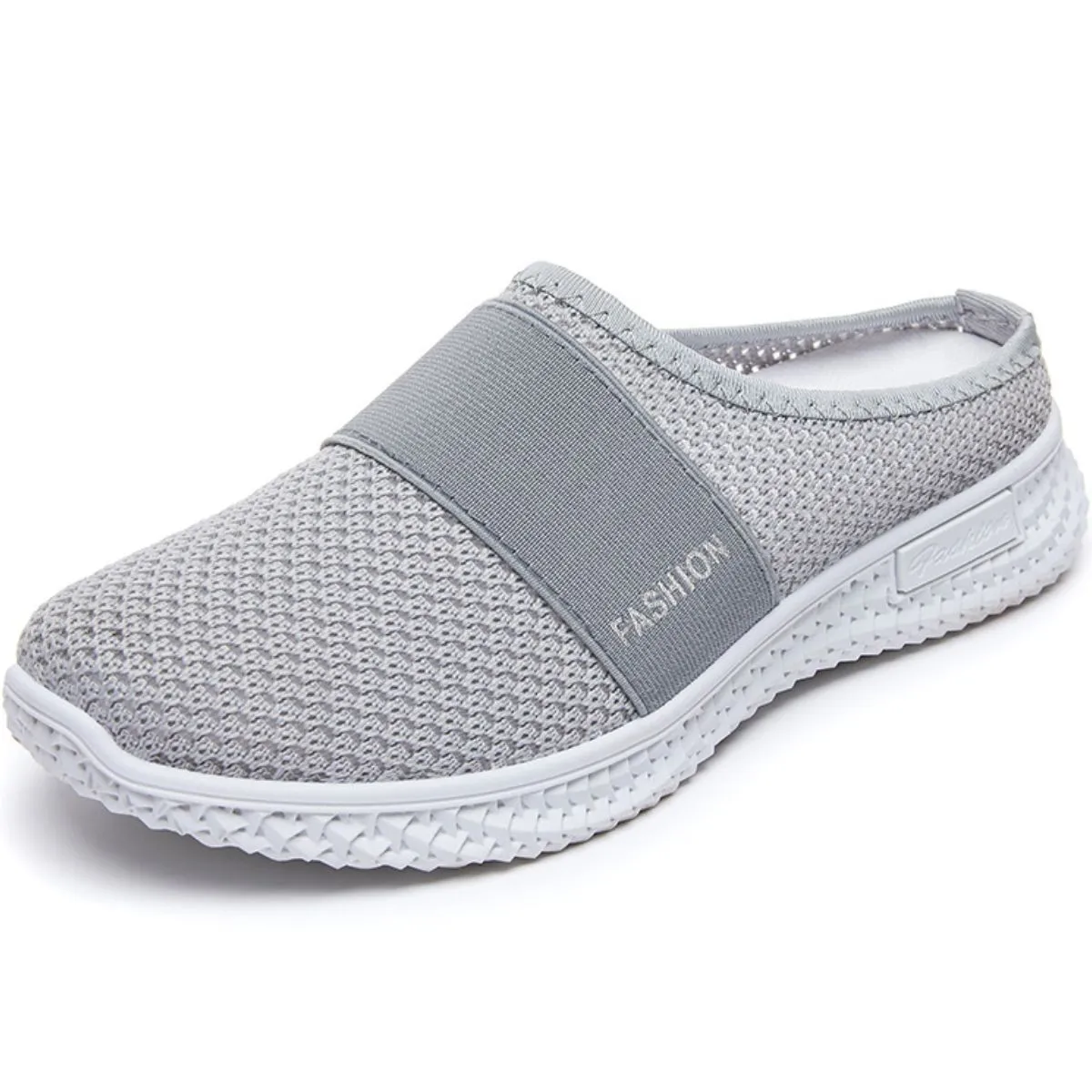 Round Toe Mesh Slip-On Sneakers