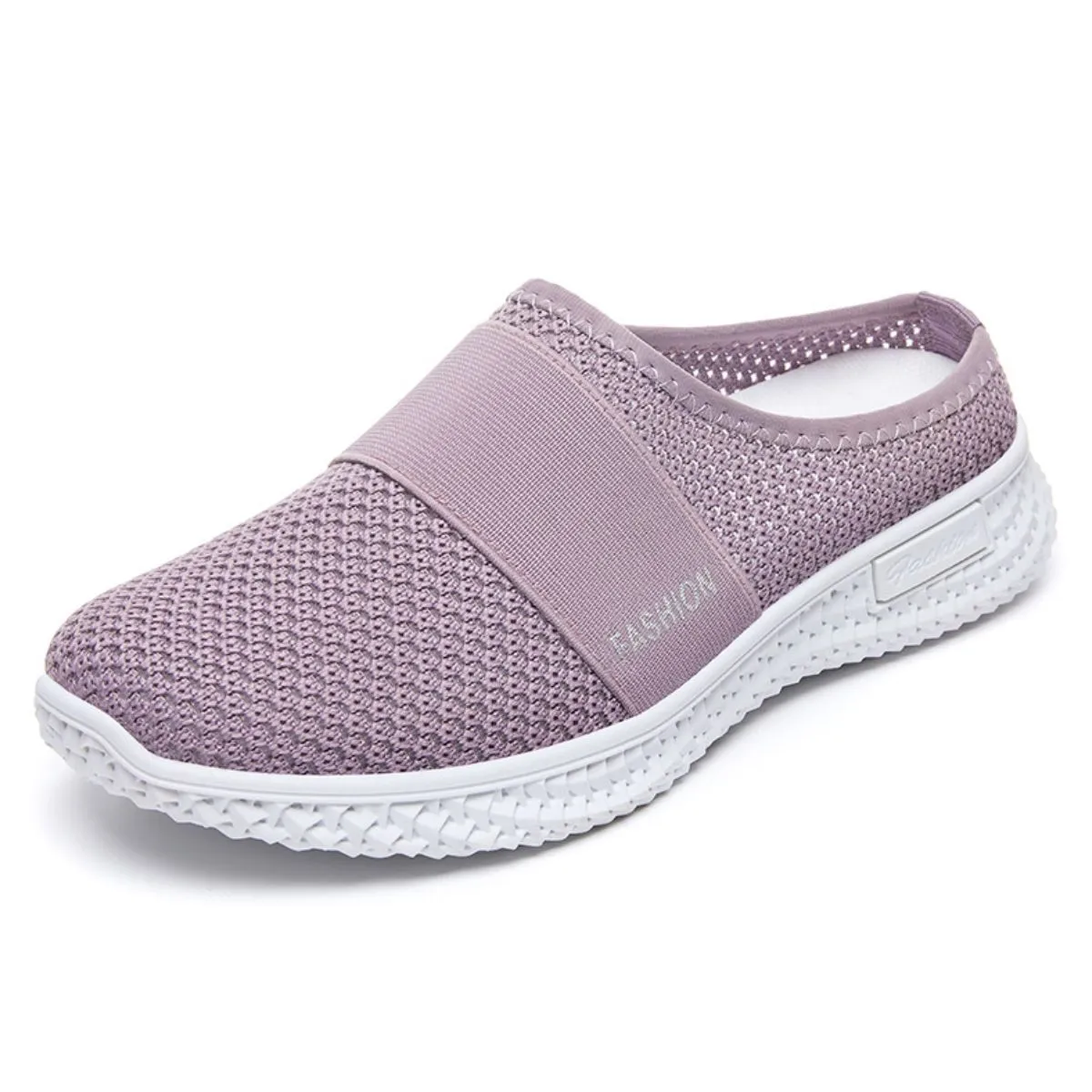 Round Toe Mesh Slip-On Sneakers