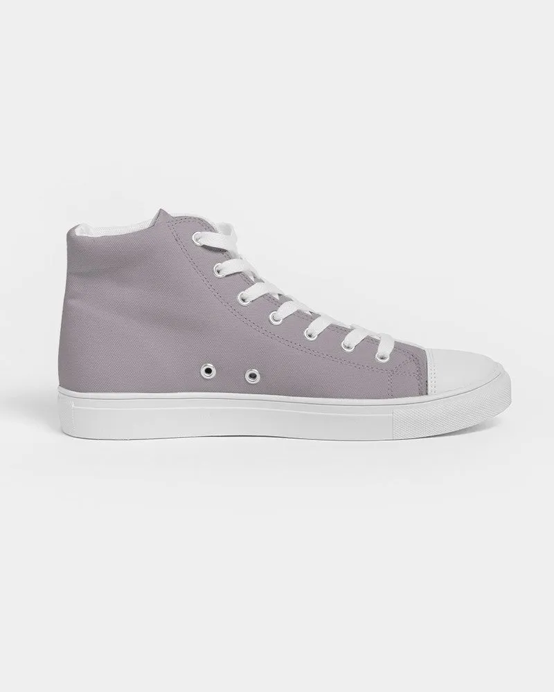 Shaded Pale Magenta Brown High-Top Canvas Sneakers | Men's | C0M10Y0K30