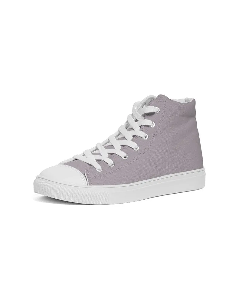 Shaded Pale Magenta Brown High-Top Canvas Sneakers | Men's | C0M10Y0K30