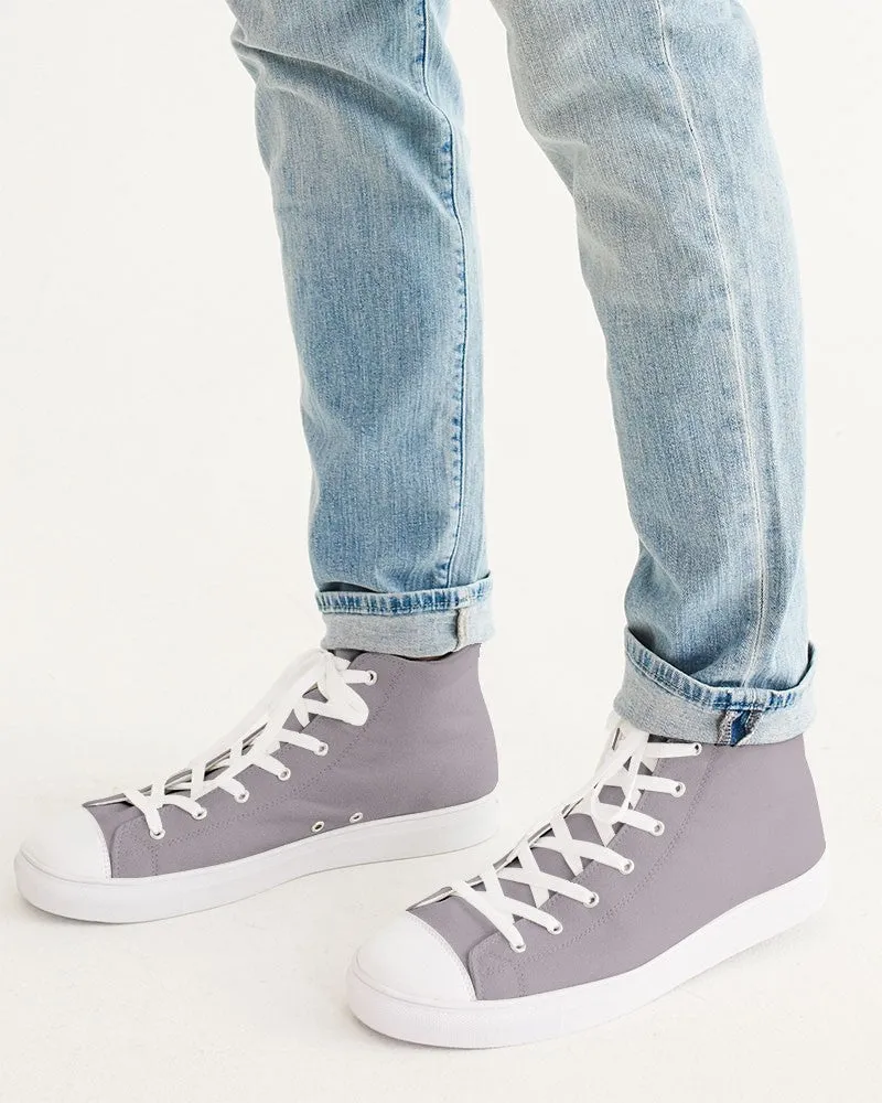 Shaded Pale Magenta Brown High-Top Canvas Sneakers | Men's | C0M10Y0K30