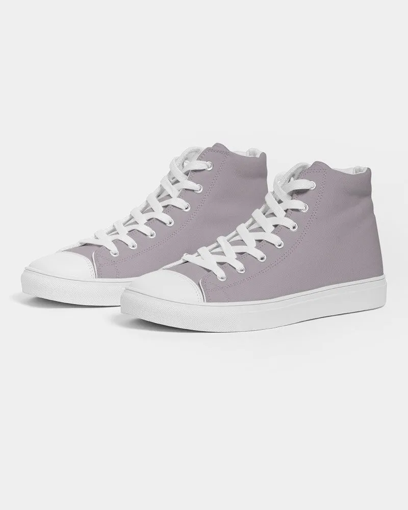 Shaded Pale Magenta Brown High-Top Canvas Sneakers | Men's | C0M10Y0K30