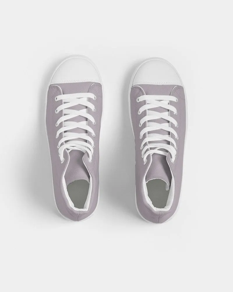 Shaded Pale Magenta Brown High-Top Canvas Sneakers | Men's | C0M10Y0K30