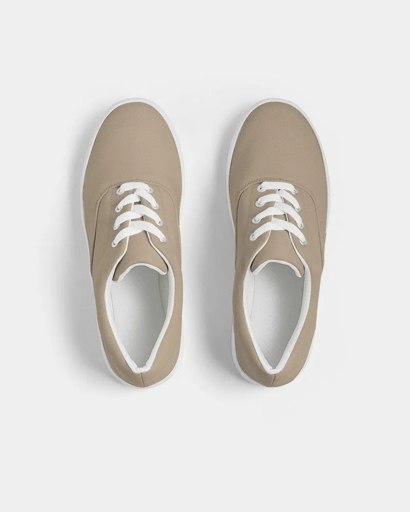 Shaded Pale Pastel Orange Brown Canvas Sneakers | Men's | C0M15Y30K30