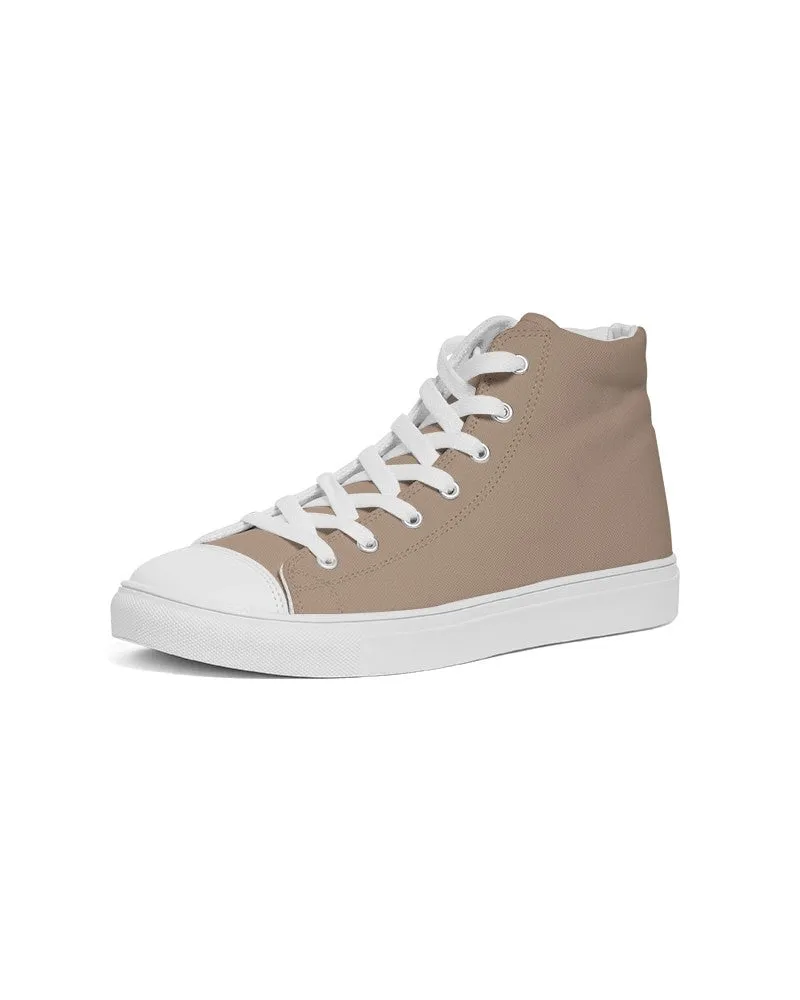 Shaded Pale Pastel Orange Brown High-Top Canvas Sneakers | Women's | C0M22Y30K30