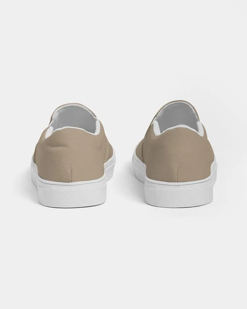 Shaded Pale Pastel Orange Brown Slip-On Canvas Sneakers | Women's | C0M15Y30K30