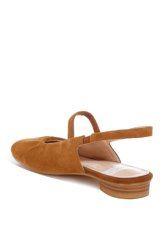 Soft Suede Leather Slingback Sandals