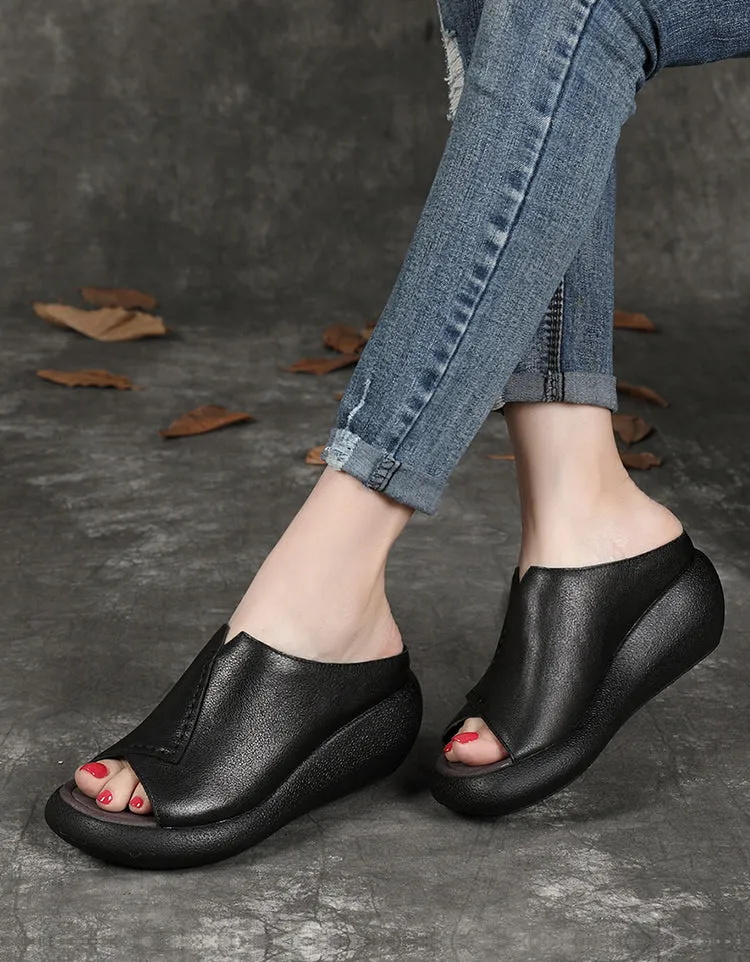 Summer Open Toe Comfortable Wedge Slippers