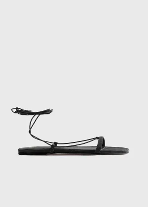 The Suede Tie Sandal black