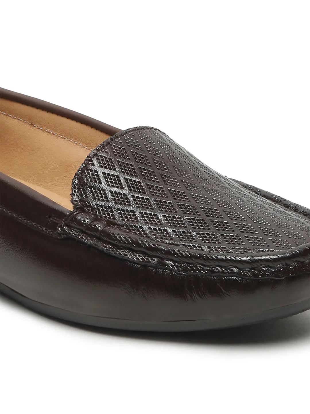 Women  Printed Leather Slip-on Loafers