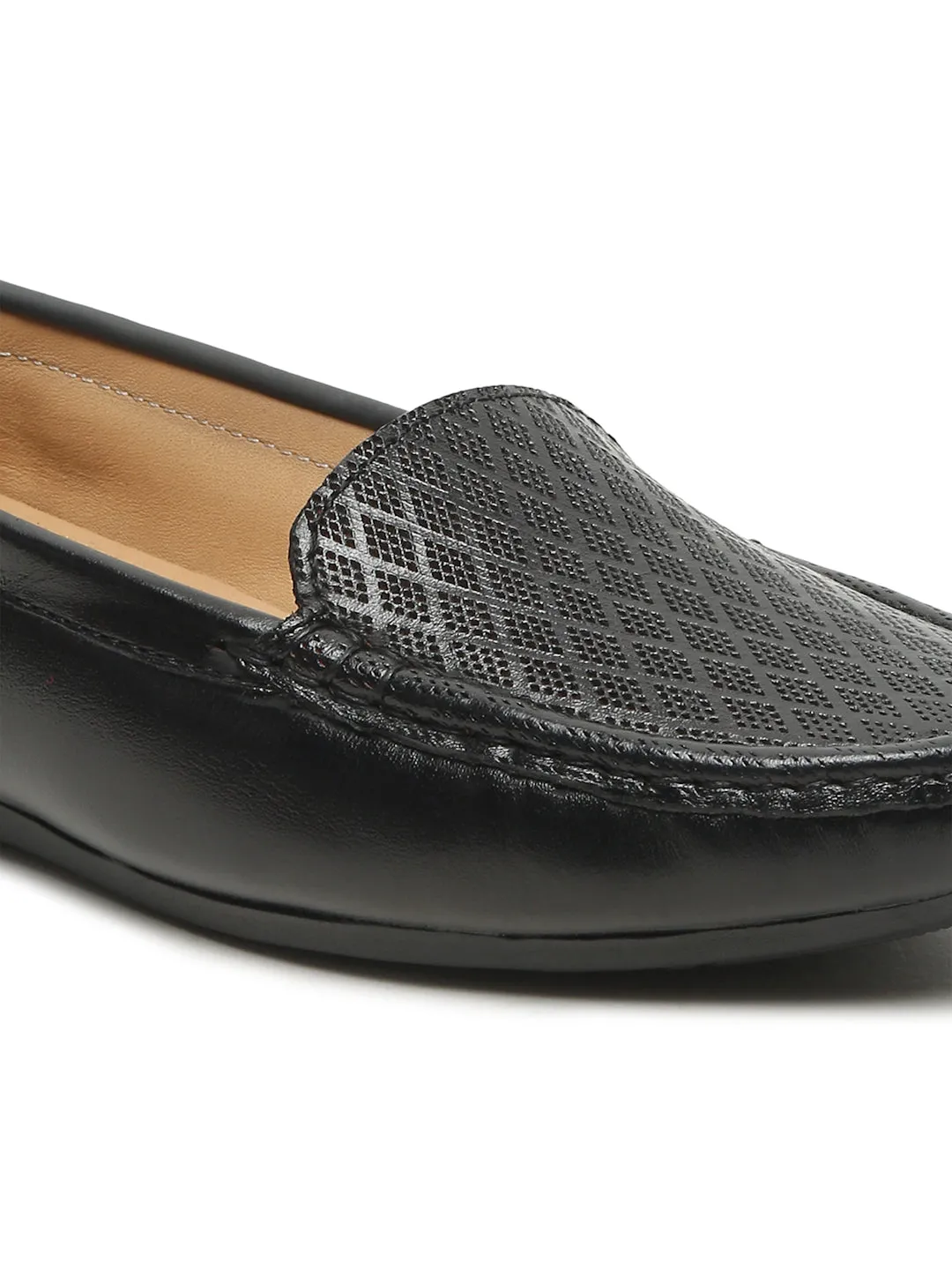 Women  Printed Leather Slip-on Loafers