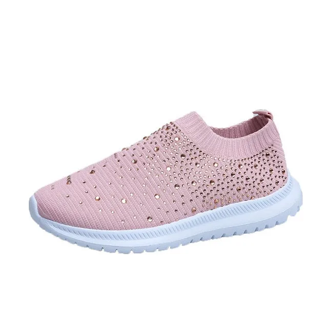 Women Sneakers 2020 Fashion Bling Vulcanized Shoes Casual Ladies On Loafers Female Trainers Tenis Feminino