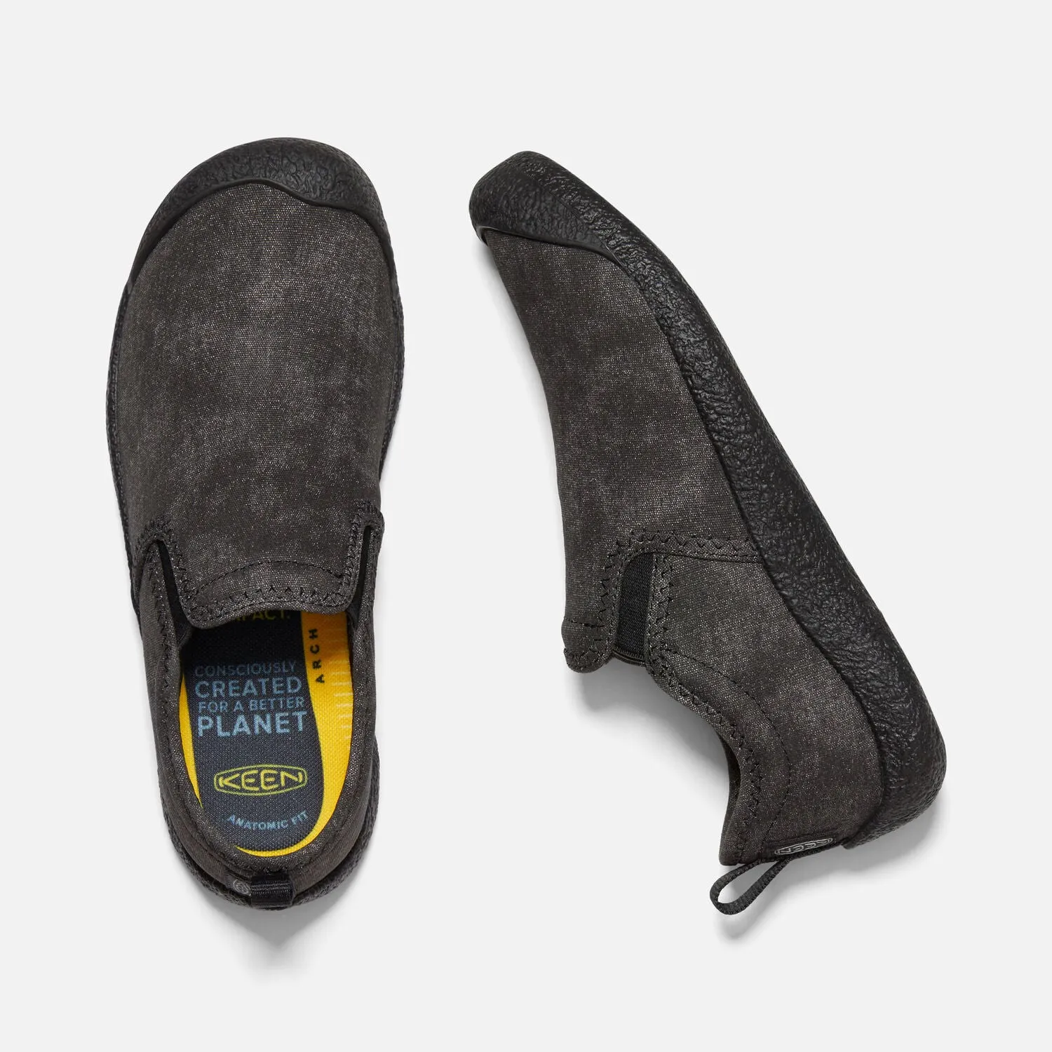 Women's Howser Canvas Slip on in Black/Black CLOSEOUTS