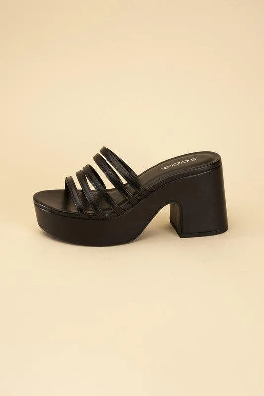 Womens Platform Mules Slides