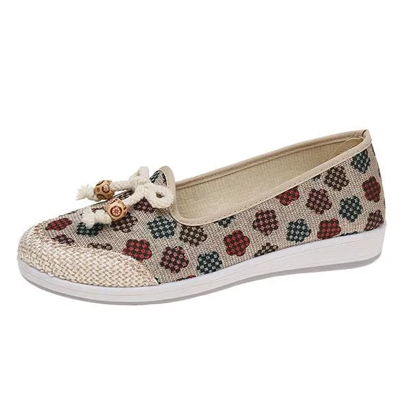 Women's Round-Toe Slip-On Casual Shoes 07052268C