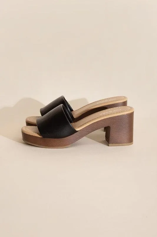 Womens Shoes Style No. Lauren-1 Slide Mule Heels